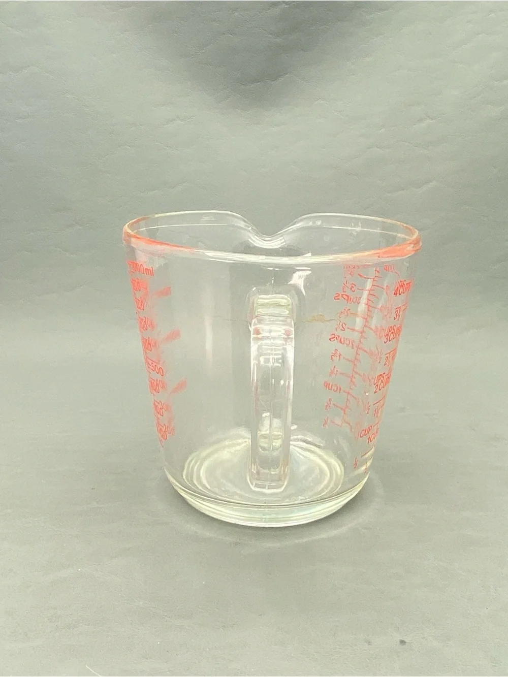 Vintage PYREX 532 Glass Measuring Cup, D Handle, 1 Quart 4 Cups 32 Oz